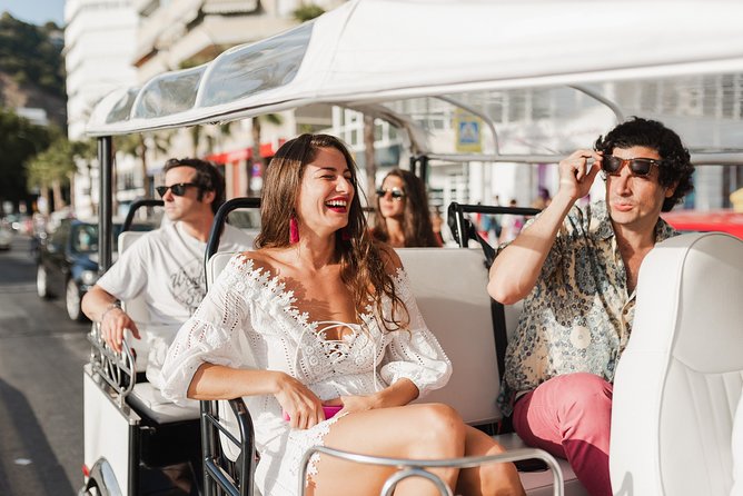 Malaga Express Tour with Local Guide in Eco Tuk Tuk Private - La Farola lighthouse and La Malagueta Beach: port views that feel lived-in