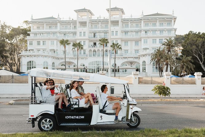 Malaga Express Tour with Local Guide in Eco Tuk Tuk Private - Plaza de la Marina: Malaga’s crossroads and port gateway