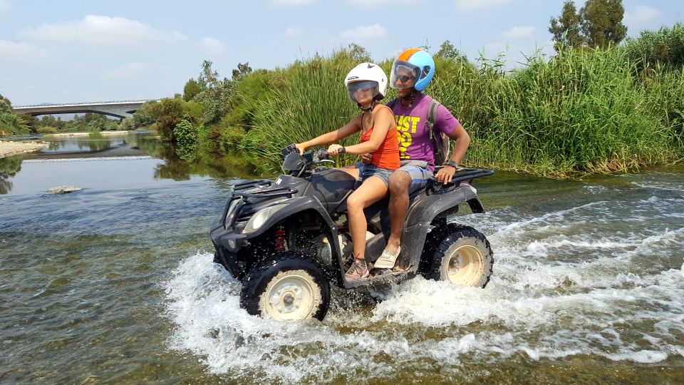 Málaga: Off-Road 2-Seater Quad Tour through Land and River - The ride in phases: asphalt warm-up to real rough terrain