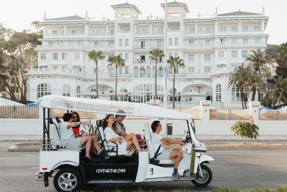 Malaga: Private City Tour by Eco Tuk Tuk - La Farola lighthouse and La Malagueta Beach: the sea views you can actually plan around