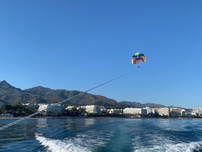 Marbella from the heights: Parasailing - Meeting the Team at the Port of Marbella (El Paname as Your Landmark)