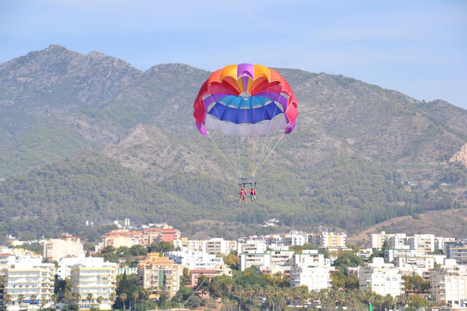 Marbella from the heights: Parasailing - Harness, Life Jacket, and the Setup That Keeps It Simple