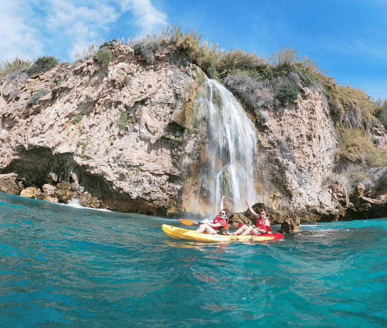Nerja: Guided Kayak Tour Nerja Cliffs and Maro Waterfall - Kayaking Toward Cascada de Maro: How the Route Feels in Real Time